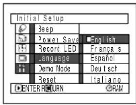 HITACHI DZ-MV350EUK - CHANGING DISPLAY LANGUAGE (LANGUAGE) - 1