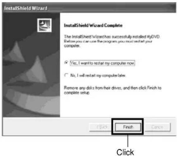 HITACHI DZ-MV350EUK - 8Click "Finish", and then restart the PC. - 1