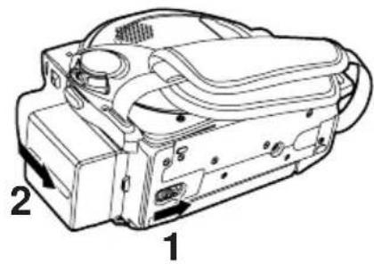 HITACHI DZ-MV350EUK - REMOVING BATTERY - 1