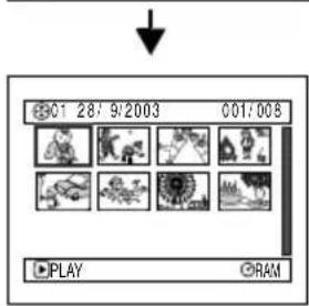 HITACHI DZ-MV350EUK - SWITCHING TO THUMBNAIL DISPLAY OF SPECIFIC DATE (SWITCH) - 3