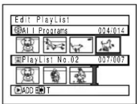 HITACHI DZ-MV350EUK - SELECTING SCENES USING SUBMENU FOR EDITING (EDITING PLAY LIST) - 1
