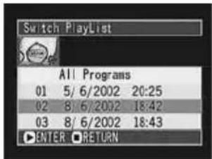 HITACHI DZ-MV200EUK - Switching Play List (Switching to Display of Each Play List) - 3