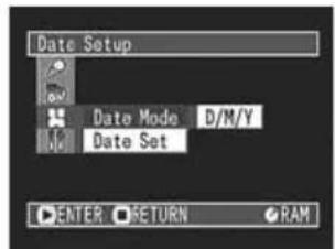 HITACHI DZ-MV200EUK - Changing Display Format of Date and Time - 2