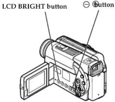 HITACHI DZ-MV200EUK - Press the LCD BRIGHT button. - 2