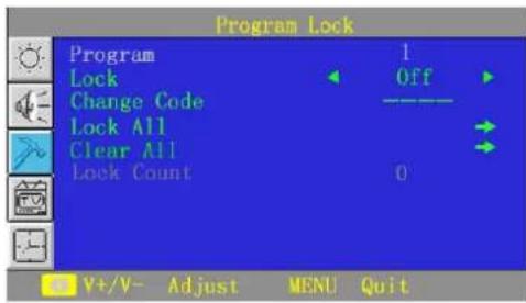 CHANGHONG TM201F7U - ●Program Lock - 1