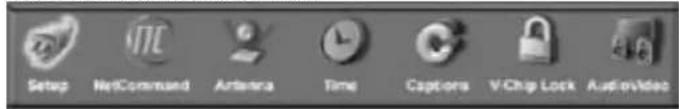 Setup NetCommand Antenna Time Captors VChip Lock AudioVide