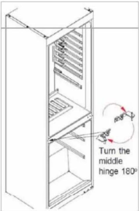 Turn the middle hinge 180°