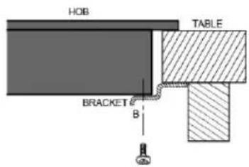HOB TABLE BRACKET B