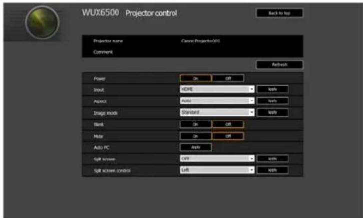 CANON REALiS WX6500 - Controlling the Projector from a Computer - 2