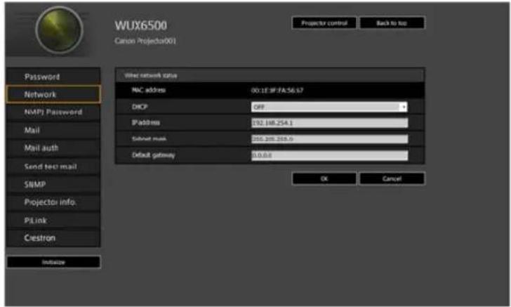 CANON REALiS WX6500 - Select a function to set up from the settings screen menu. - 1