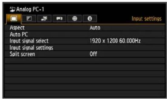 CANON REALiS WX6500 - Press the MENU button to display the menu window. - 2