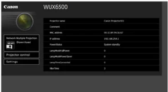 CANON REALiS WX6500 - ■Displaying the Network Configuration Screen - 2