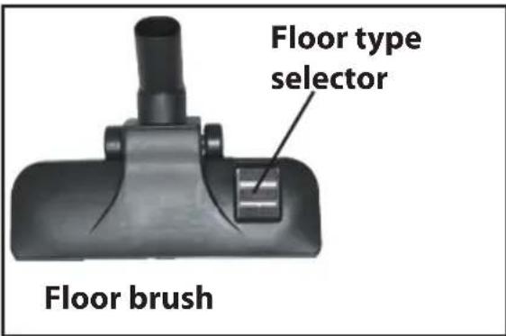 Floor type selector Floor brush