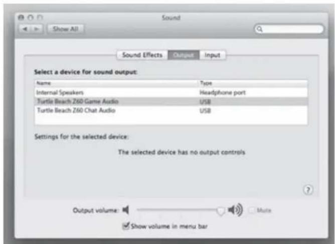 TURTLE BEACH Ear Force Z60 DTS - Mac OSX Setup - 4