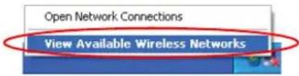 Open Network Connections View Available Wireless Networks