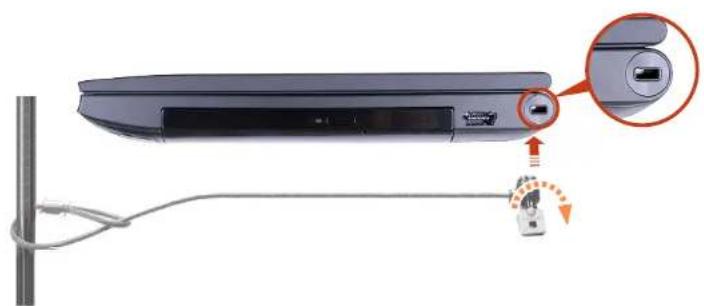 SAMSUNG NP410B2BI - Using the Security Slot - 1