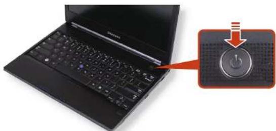 SAMSUNG NP410B2BI - Turning the computer on - 1