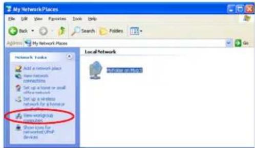 My Network Places Back Search Folders Address My Network Places Network Tools Add a network place View network connections Set up a home or small of a new network Set up a website networks for a home or View worldgroup networks Show type for networked Internet Devices Local Network Advanced on Web
