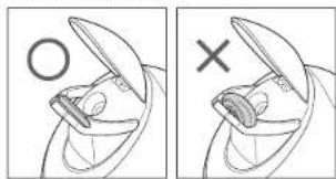 Diagram showing two stages of a device or tool, labeled with 'O' and 'X', likely illustrating a process or operation.