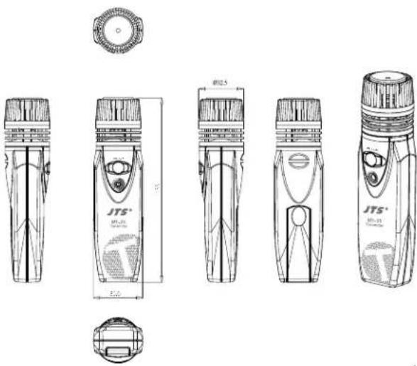 Monacor WA-35 - 3-2 UHF PLL Handheld Transmitter // Mh-35 - 1