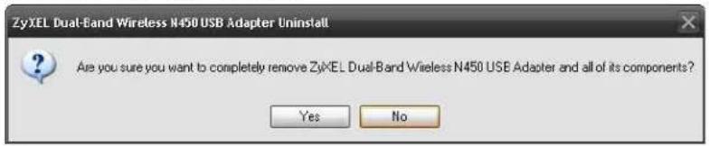 ZYXEL 1303 - Uninstalling the ZyXEL Utility - 1