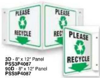 Panduit PCT-1087-B - 90D Signs - 28