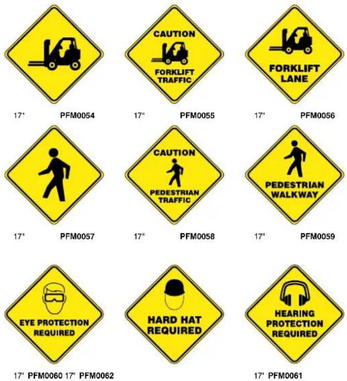 Panduit PCT-1087-B - Grab attention with non-slip floor message signs. - 1