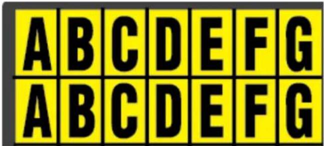 Panduit PCT-1087-B - Vinyl Cloth Letters and Numbers Markers - 1