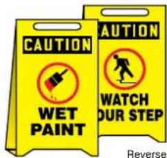 Panduit PCT-1087-B - Mark temporary hazards with lightweight plastic stand-up signs. - 10