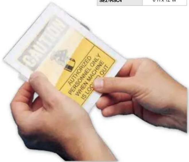 Panduit PCT-1087-B - Self-Laminating Adhesive Sign Carriers - 1