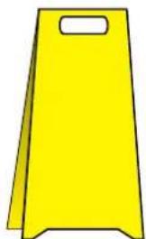 Panduit PCT-1087-B - Open up floor signs to mark temporary hazards. - 2