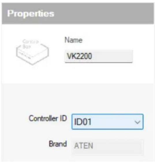 Properties Name VK2200 Controller ID ID01 Brand ATEN