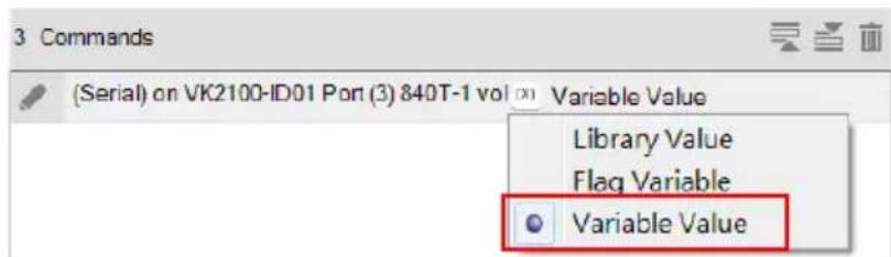 (Serial) on VK2100-ID01 Port (3) 840T-1 vol (2) Variable Value Library Value Flag Variable Variable Value