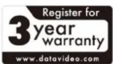 DataVideo CB-23H - Three Year Warranty - 1