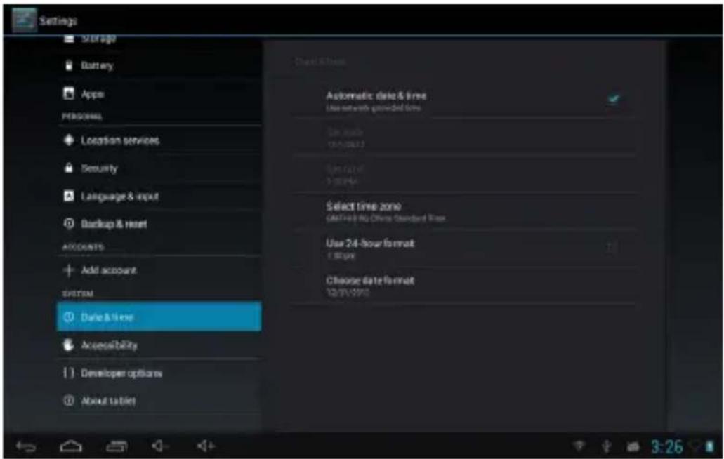 NEVIR NVR-TAB7 S2 (8GB) - Ajuste de fecha y hora - 1