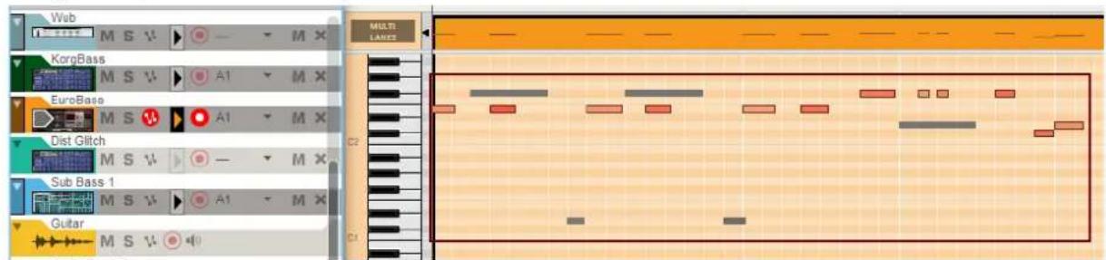 Web KorgBass EuroBase Dist Glitch Sub Bass 1 Guitar MULTI LANES