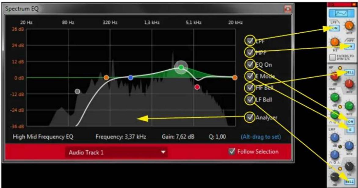PROPELLERHEAD Reason Lite 10.2 - The Spectrum EQ Window - 2