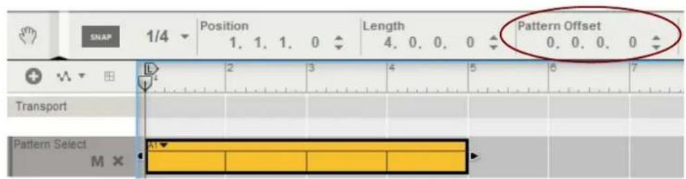 SNAP 1/4 Position Length Pattern Offset 1. 1. 1. 0 4. 0. 0. 0 0. 0. 0 Transport Pattern Select M X A1