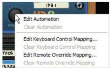 Edit Automation Clear Automation Edit Keyboard Control Mapping... Clear Keyboard Control Mapping Edit Remote Override Mapping... Clear Remote Override Mapping