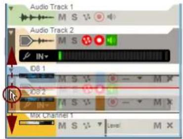 Audio Track 1 Audio Track 2 IN ID8 1 ID8 2 Mix Channel 1 M S V - M X M S V - M X Level M X