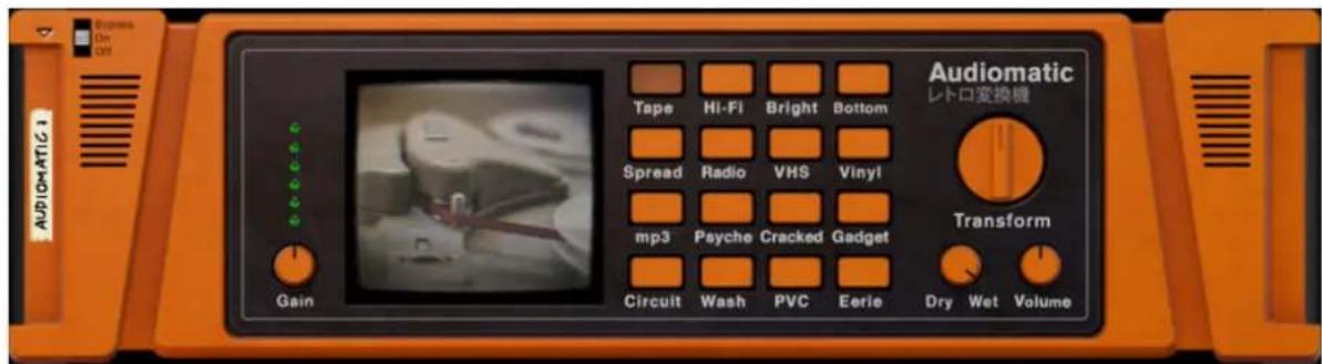 Audiomatic レトロ変換機 Tape Hi-Fi Bright Bottom Spread Radio VHS Vinyl mp3 Psyche Cracked Gadget Transform Circuit Wash PVC Eerie Dry Wet Volume Gain