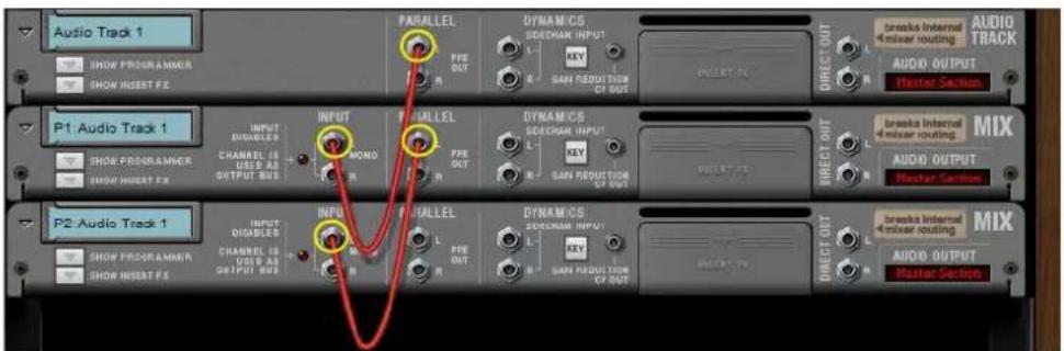 Audio Track 1 SHOW PROGRAMMER SHOW INSERT FX P1 Audio Track 1 SHOW PROGRAMMER SHOW INSERT FX P2 Audio Track 1 SHOW PROGRAMMER SHOW INSERT FX PANALLEL FRE OUT R PANALLEL FRE OUT R PANALLEL FRE OUT R DYNAMICS SOLVCHAM INPUT L KEY R SAN REDUCTION CF OUT INSERT FX DIRECT OUT breaks Internal mixer routing AUDIO TRACK AUDIO OUTPUT Master Section MIX MIX MIX MIX BREAK OUT breaks Internal mixer routing AUDIO OUTPUT Master Section BREAK OUT breaks Internal mixer routing AUDIO OUTPUT Master Section