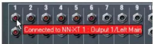 1 2 3 4 5 6 7 8 9 10 Connected to NN-XT 1 : Output 1/Left Main