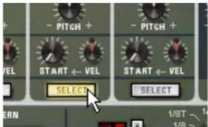 - PITCH + - PITCH + VEL START ← VEL START ← VEL SELECT SELECT ERN 1/8T 1/8 T 1/8