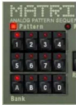 MATRI ANALOG PATTERN SEQUEN Pattern 1 2 3 4 5 6 7 8 A B C D Bank