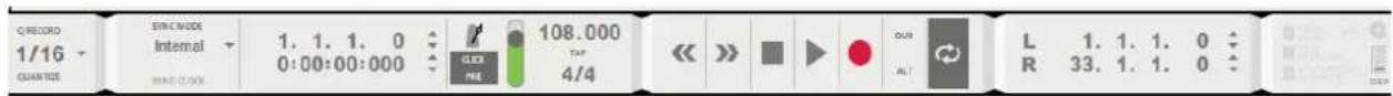 Q RECORD 1/16 QUANTITY SYNC MODE Internal 1. 1. 1. 0 0:00:00:000 108.000 4/4 << >> OUT ALT L 1. 1. 1. 0 R 33. 1. 1. 0