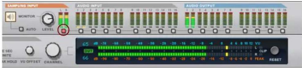 SAMPUNG INPUT MONITOR AUTO LEVEL AUDIO INPUT AUDIO OUTPUT 65 48 -78 -48 -58 -48 -38 -28 -20 -16 -12 -8 -4 0 4 6 8 10 12 VU OUT 56 48 -30 -80 -70 -60 -50 -40 -32 -28 -24 -20 -16 -12 -8 -6 -4 -2 8 R CLIP UK HOLD VU OFFSET CHANNEL PEK PEAK RESET