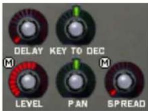 DELAY KEY TO DEC M LEVEL PAN SPREAD