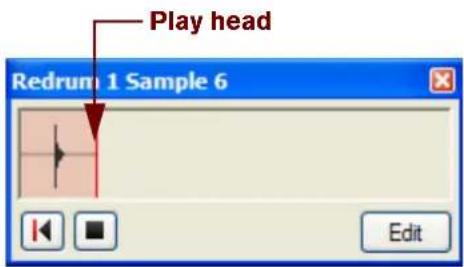 Play head Redrum 1 Sample 6 Edit