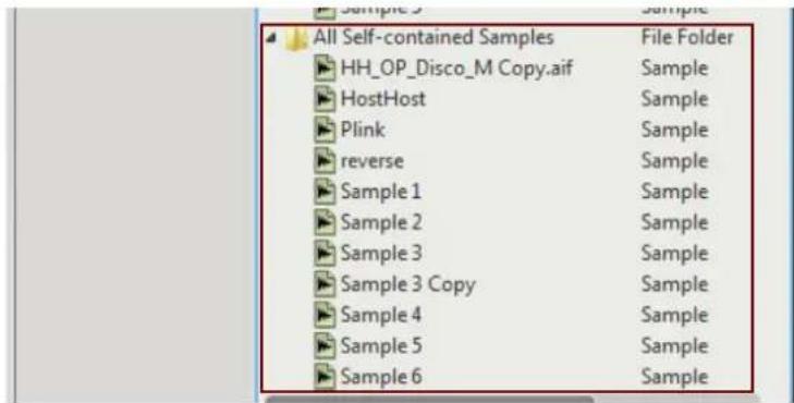 All Self-contained Samples File Folder HH_OP_Disco_M Copy.aif Sample HostHost Sample Plink Sample reverse Sample Sample 1 Sample Sample 2 Sample Sample 3 Sample Sample 3 Copy Sample Sample 4 Sample Sample 5 Sample Sample 6 Sample